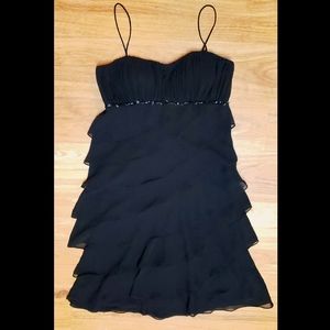 S.L. Fashions Black Flapper Dress